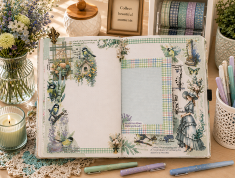 Garden Reverie: A Cottage Bird Aesthetic Journal Layout